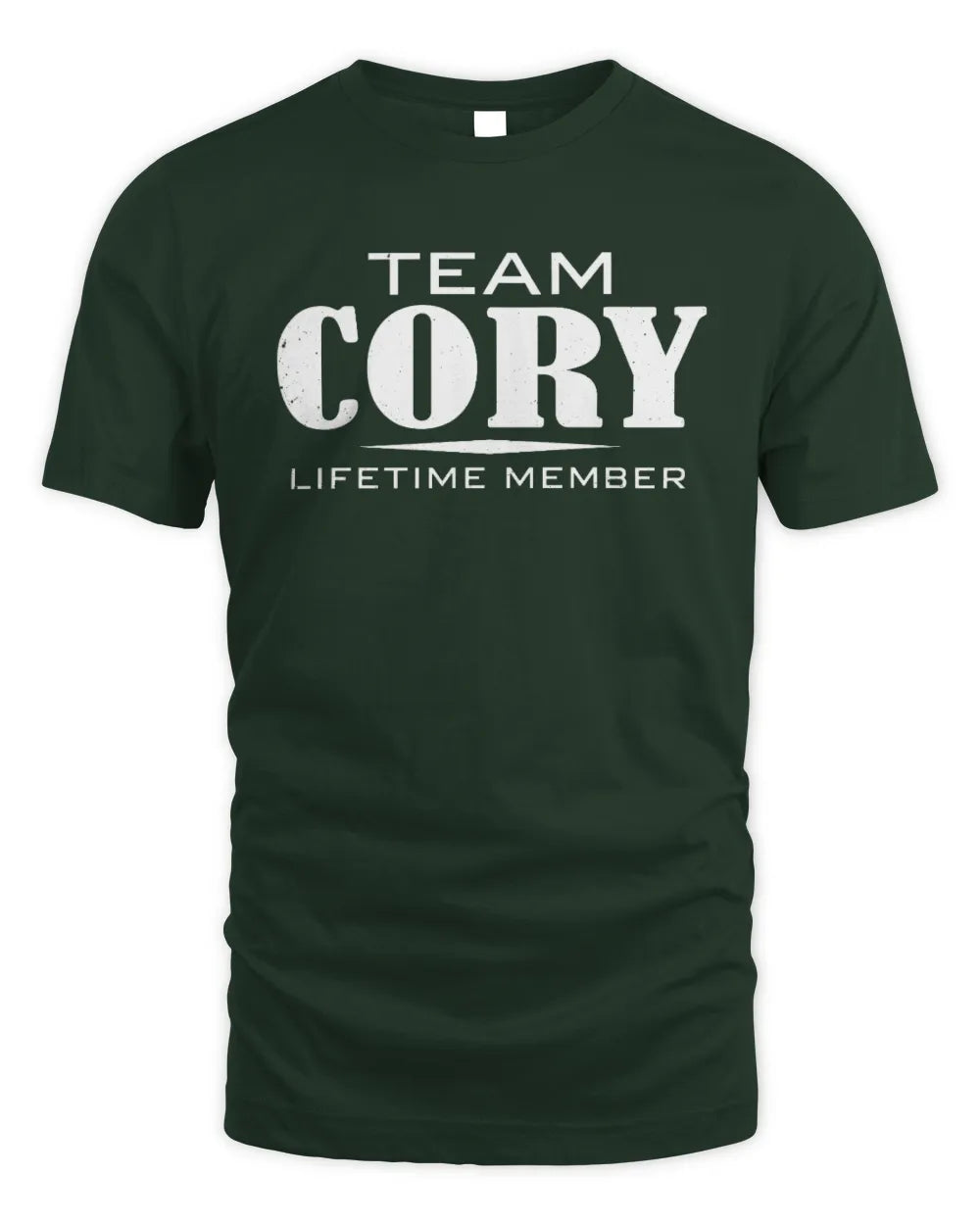 CORY BL62-K4-128 - Personalized “Team NAME Lifetime Member” - Unisex Standard T-Shirt - Forest Green