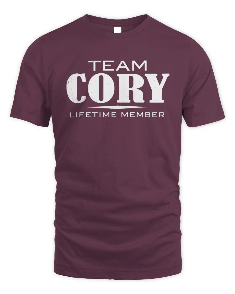 CORY BL62-K4-128 - Personalized “Team NAME Lifetime Member” - Unisex Standard T-Shirt - Maroon