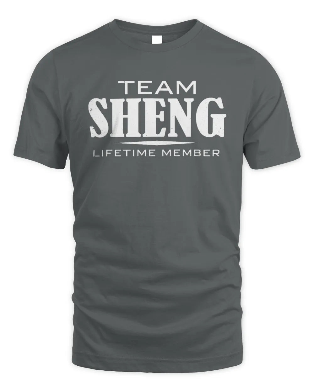 SHENG BL62-K4-128 - Personalized “Team NAME Lifetime Member” - Unisex Standard T-Shirt - Charcoal