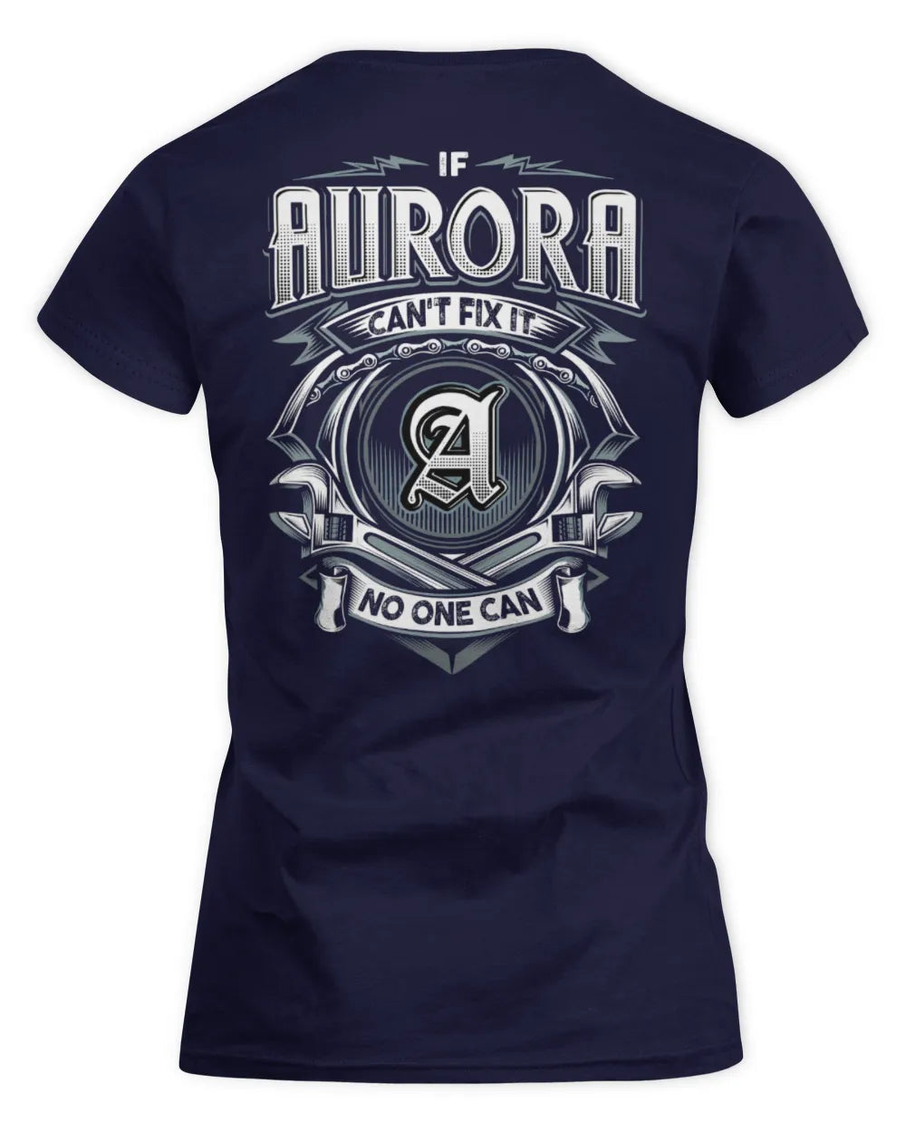 AURORA AP81-K4-626 - Personalized Ahmed Quote Apparel “If Ahmed Can't Fix It, No One Can” - Women's Standard T-Shirt - Navy