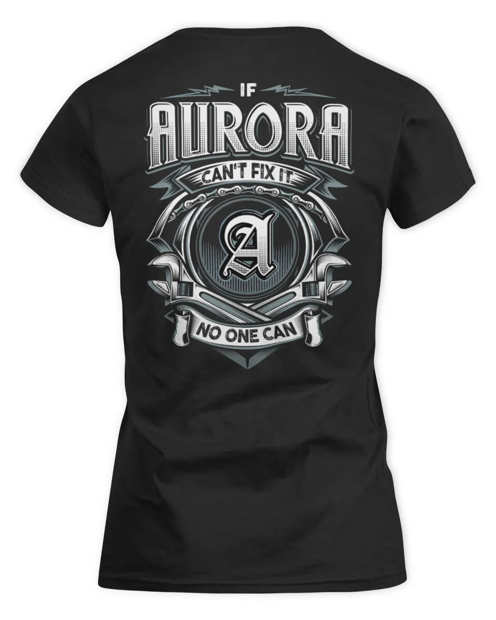 AURORA AP81-K4-626 - Personalized Ahmed Quote Apparel “If Ahmed Can't Fix It, No One Can” - Women's Standard T-Shirt - Black