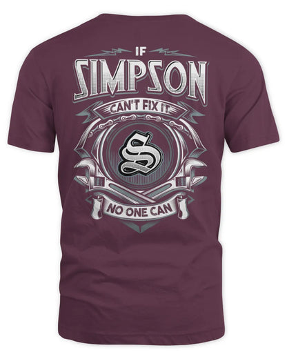 SIMPSON AP81-K4-626 - Personalized Ahmed Quote Apparel “If Ahmed Can't Fix It, No One Can” - Unisex Standard T-Shirt - Maroon