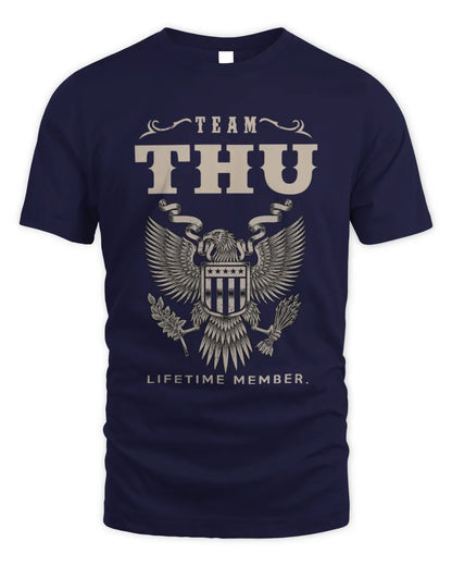 THU TP06-K82 – Personalized Classic Style Apparel “Team NAME Lifetime Member” - Unisex Standard T-Shirt - Navy