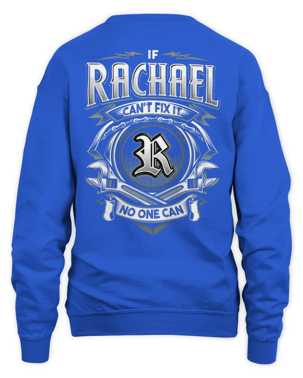 RACHAEL AP81-K4-626 - Personalized Ahmed Quote Apparel “If Ahmed Can't Fix It, No One Can” - Unisex Sweatshirt - Royal