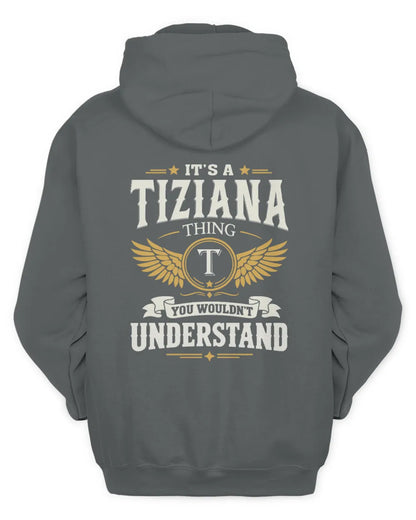 TIZIANA KT06-M008 It’s a [NAME] Thing – You Wouldn’t Understand | Personalized Vintage T-Shirt - Unisex Hoodie - Charcoal