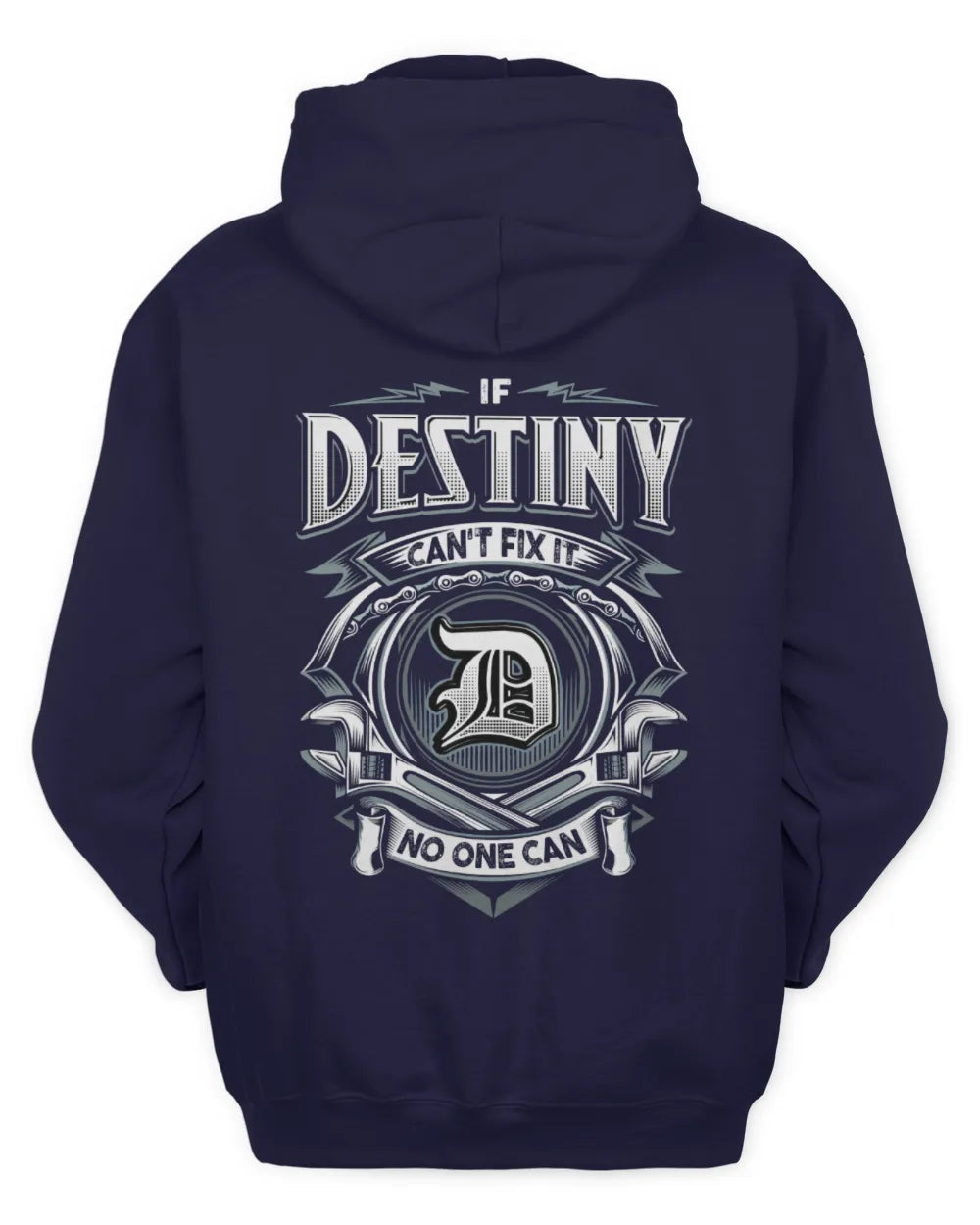 DESTINY AP81-K4-626 - Personalized Ahmed Quote Apparel “If Ahmed Can't Fix It, No One Can” - Unisex Hoodie - Navy