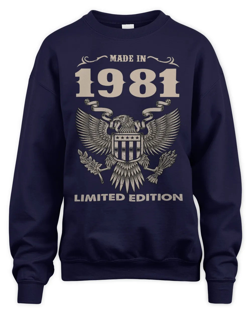 1981 HH89-K2 – Classic Birth Year Limited Edition T-Shirt - Unisex Sweatshirt - Navy