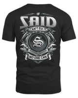 SAID AP81-K4-626 - Personalized Ahmed Quote Apparel “If Ahmed Can't Fix It, No One Can” - Unisex Standard T-Shirt - Black