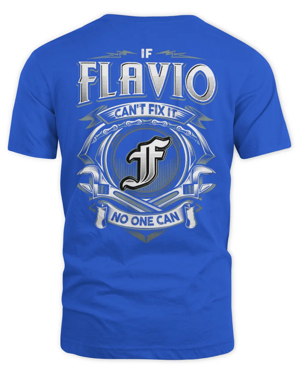 FLAVIO AP81-K4-626 - Personalized Ahmed Quote Apparel “If Ahmed Can't Fix It, No One Can” - Unisex Standard T-Shirt - Royal