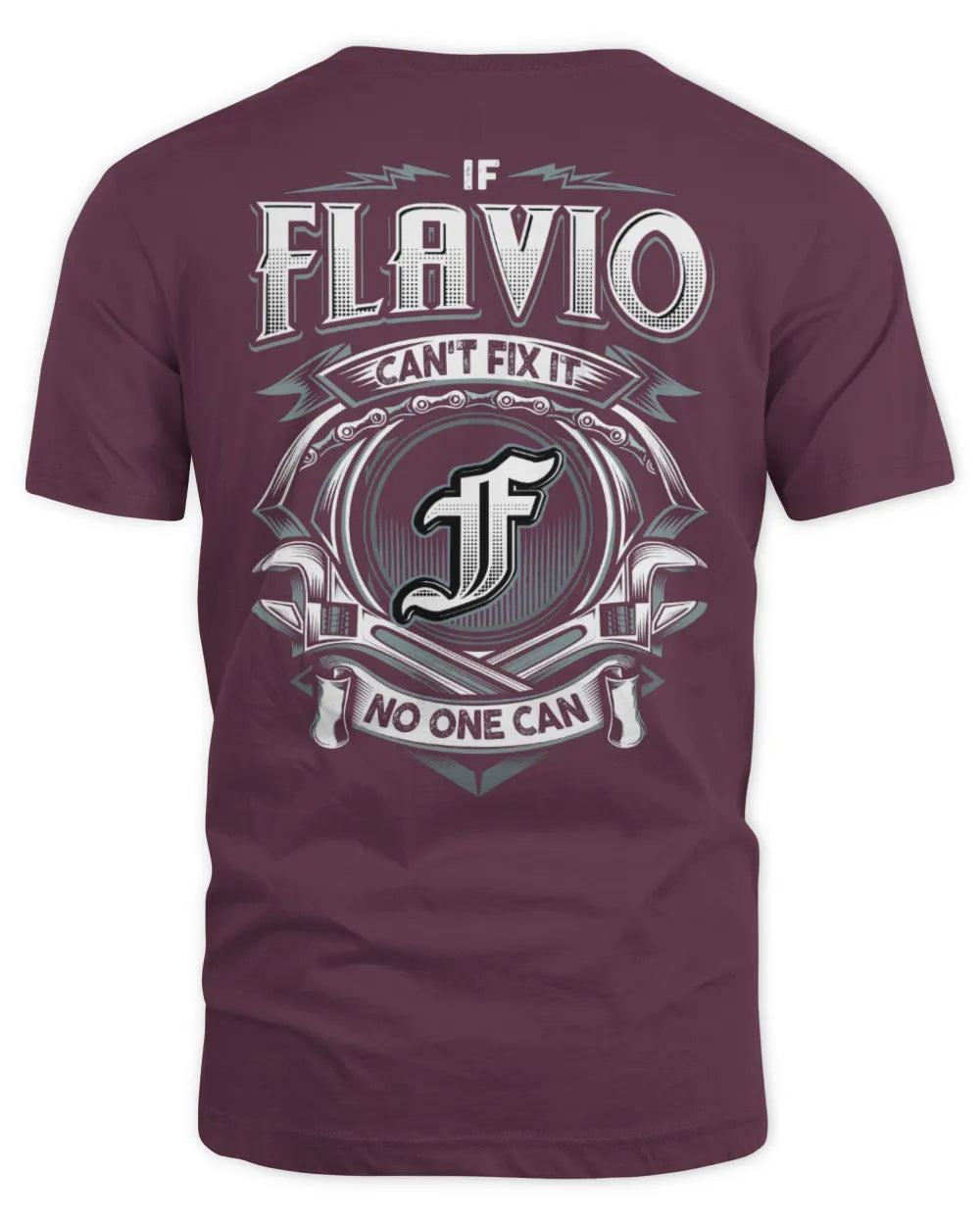 FLAVIO AP81-K4-626 - Personalized Ahmed Quote Apparel “If Ahmed Can't Fix It, No One Can” - Unisex Standard T-Shirt - Maroon