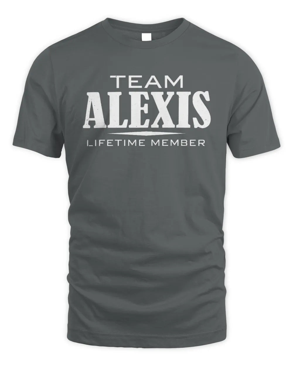 ALEXIS BL62-K4-128 - Personalized “Team NAME Lifetime Member” - Unisex Standard T-Shirt - Charcoal
