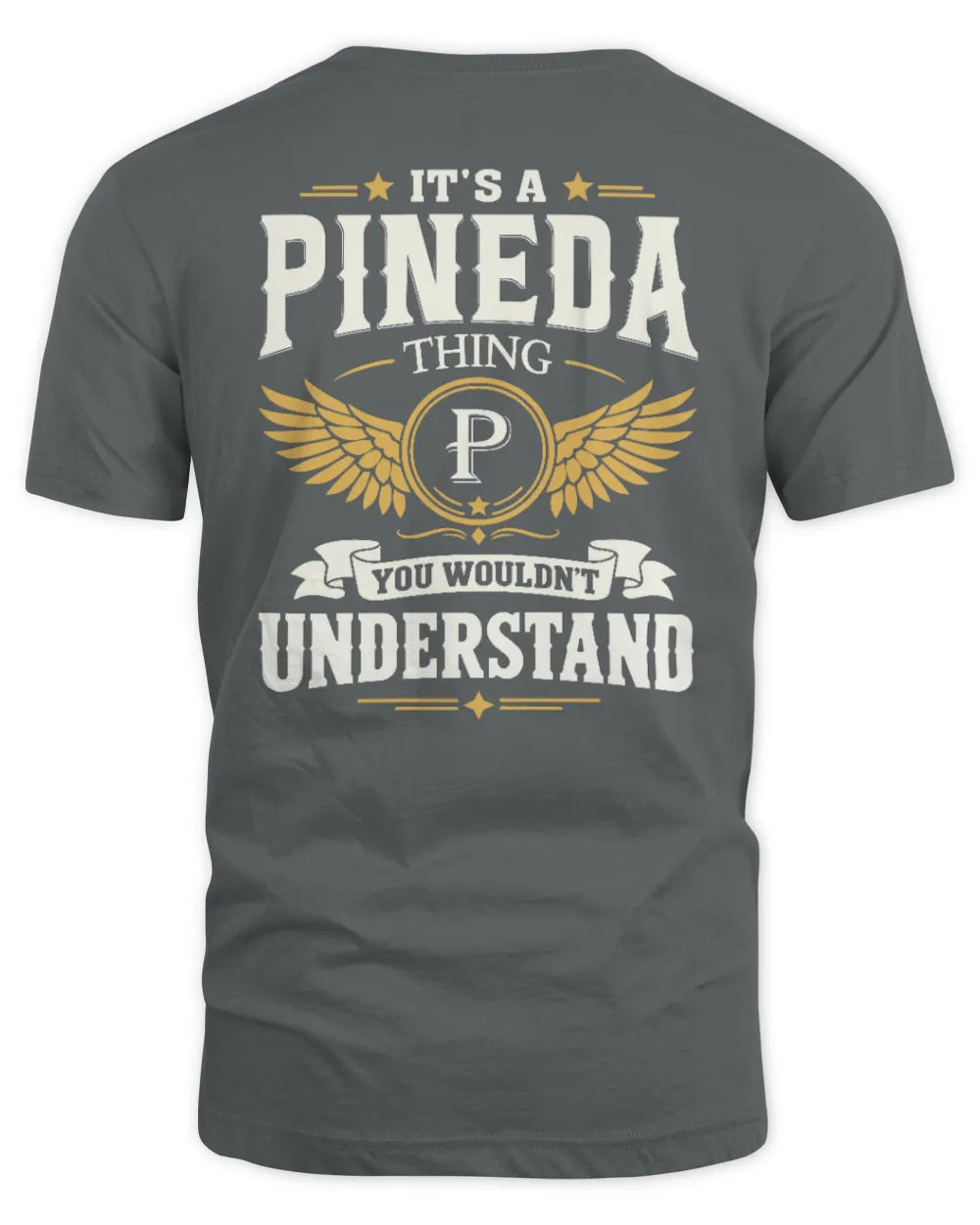 PINEDA KT06-M008 It’s a [NAME] Thing – You Wouldn’t Understand | Personalized Vintage T-Shirt - Unisex Standard T-Shirt - Charcoal
