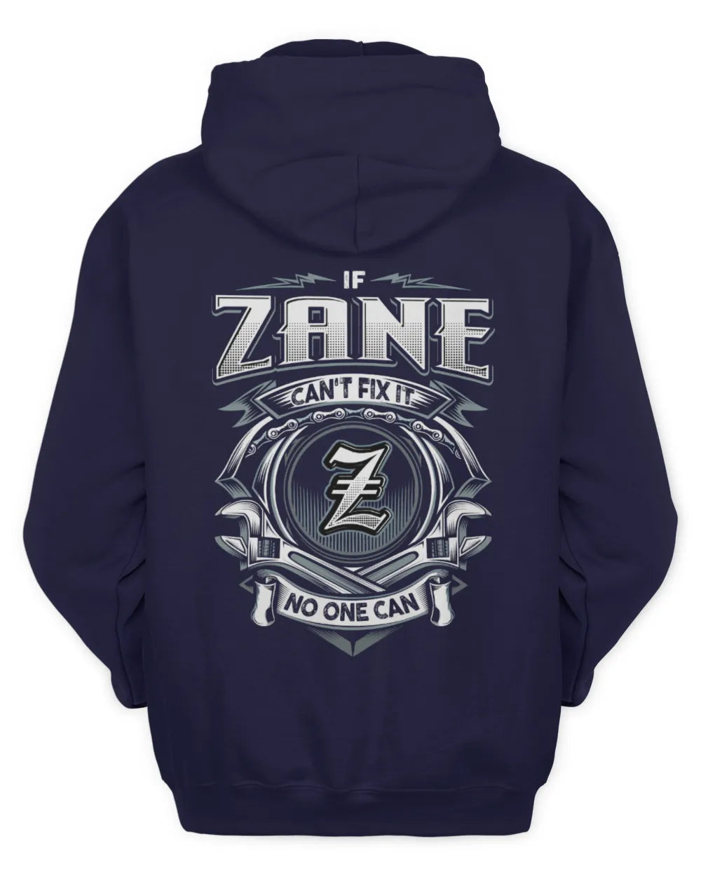 ZANE AP81-K4-626 - Personalized Ahmed Quote Apparel “If Ahmed Can't Fix It, No One Can” - Unisex Hoodie - Navy