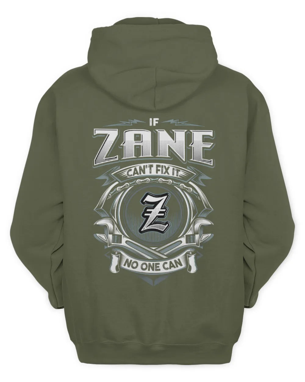 ZANE AP81-K4-626 - Personalized Ahmed Quote Apparel “If Ahmed Can't Fix It, No One Can” - Unisex Hoodie - Military Green