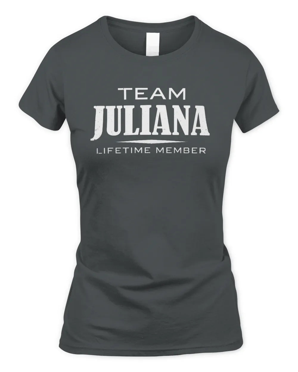 JULIANA BL62-K4-128 - Personalized “Team NAME Lifetime Member” - Women's Standard T-Shirt - Charcoal