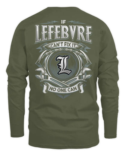 LEFEBVRE AP81-K4-626 - Personalized Ahmed Quote Apparel “If Ahmed Can't Fix It, No One Can” - Men's Long Sleeved T-Shirt - Military Green