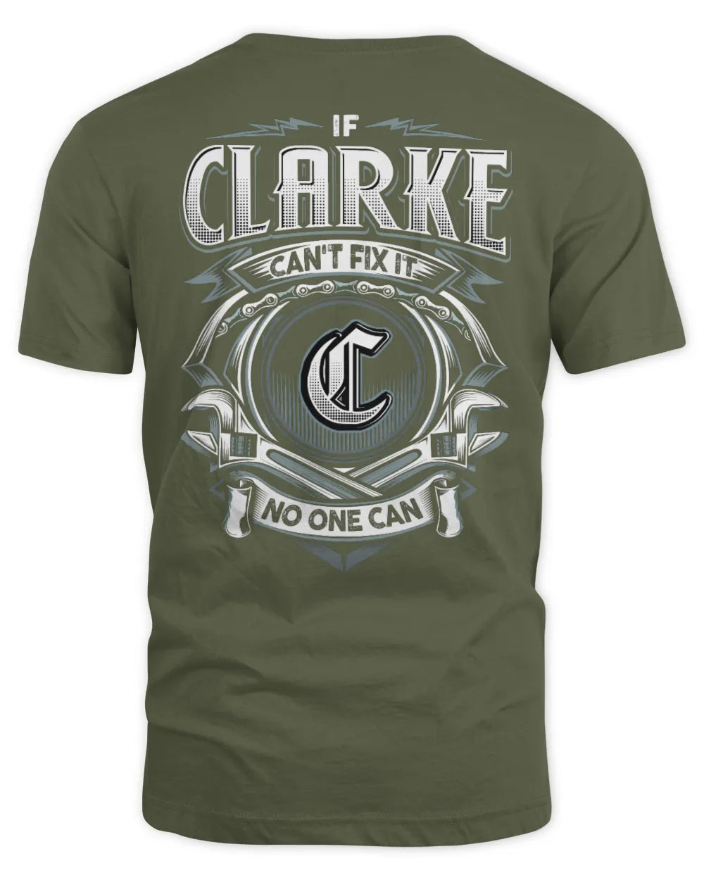 CLARKE AP81-K4-626 - Personalized Ahmed Quote Apparel “If Ahmed Can't Fix It, No One Can” - Unisex Standard T-Shirt - Military Green