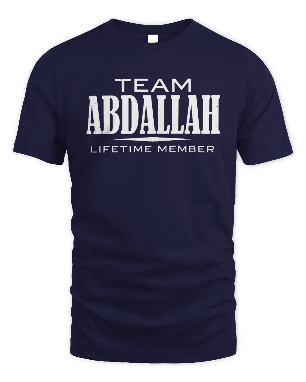 ABDALLAH BL62-K4-128 - Personalized “Team NAME Lifetime Member” - Unisex Standard T-Shirt - Navy