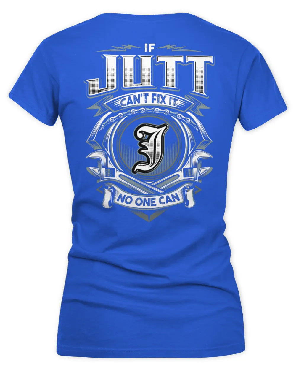 JUTT AP81-K4-626 - Personalized Ahmed Quote Apparel “If Ahmed Can't Fix It, No One Can” - Women's V-Neck T-Shirt - Royal