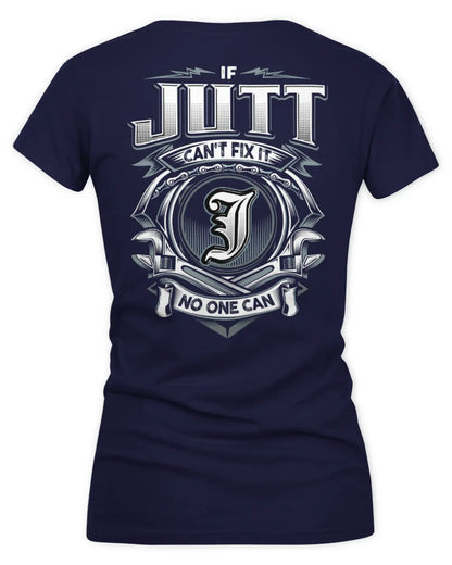 JUTT AP81-K4-626 - Personalized Ahmed Quote Apparel “If Ahmed Can't Fix It, No One Can” - Women's V-Neck T-Shirt - Navy