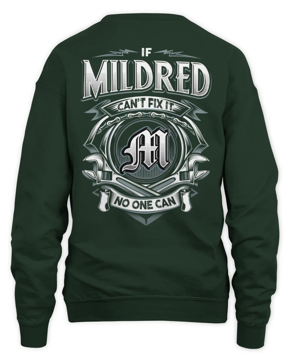 MILDRED AP81-K4-626 - Personalized Ahmed Quote Apparel “If Ahmed Can't Fix It, No One Can” - Unisex Sweatshirt - Forest Green