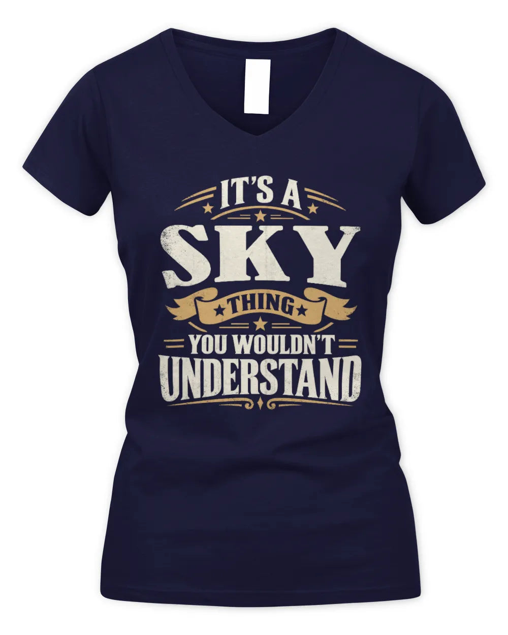 SKY P08 TH51 - Personalized “It’s a/an [NAME] Thing – You Wouldn’t Understand” Shirt - Women's V-Neck T-Shirt - Navy