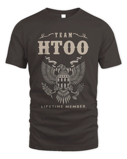 HTOO TP06-K82 – Personalized Classic Style Apparel “Team NAME Lifetime Member” - Unisex Standard T-Shirt - Dark Chocolate
