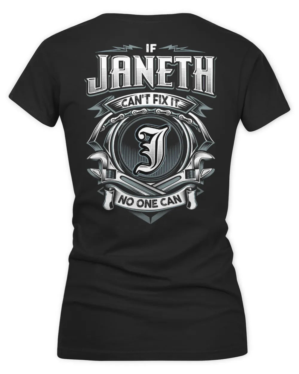 JANETH AP81-K4-626 - Personalized Ahmed Quote Apparel “If Ahmed Can't Fix It, No One Can” - Women's V-Neck T-Shirt - Black