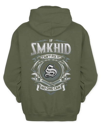 SMKHID AP81-K4-626 - Personalized Ahmed Quote Apparel “If Ahmed Can't Fix It, No One Can” - Unisex Hoodie - Military Green