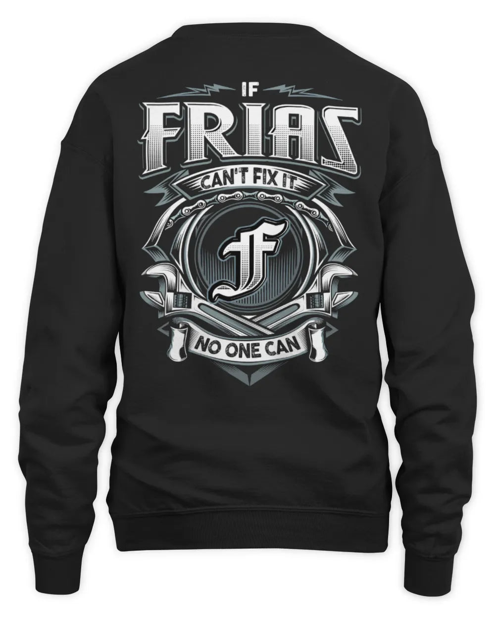 FRIAS AP81-K4-626 - Personalized Ahmed Quote Apparel “If Ahmed Can't Fix It, No One Can” - Unisex Sweatshirt - Black