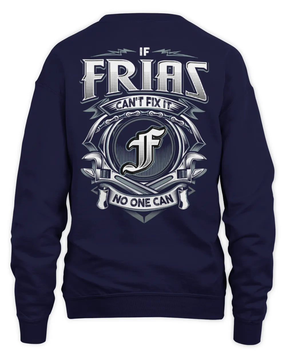 FRIAS AP81-K4-626 - Personalized Ahmed Quote Apparel “If Ahmed Can't Fix It, No One Can” - Unisex Sweatshirt - Navy