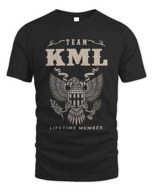 KML TP06-K82 – Personalized Classic Style Apparel “Team NAME Lifetime Member” - Unisex Standard T-Shirt - Black