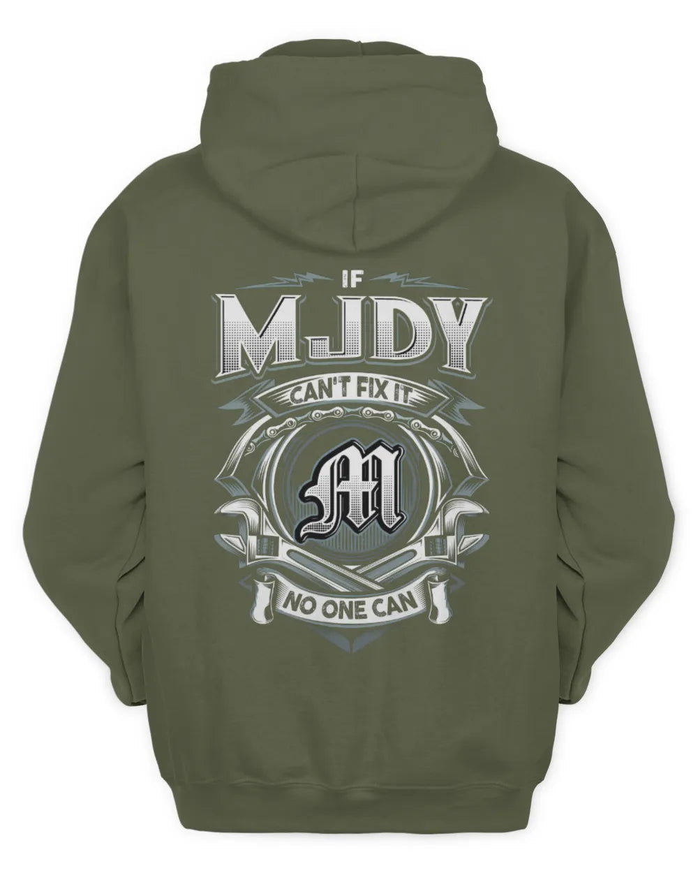 MJDY AP81-K4-626 - Personalized Ahmed Quote Apparel “If Ahmed Can't Fix It, No One Can” - Unisex Hoodie - Military Green