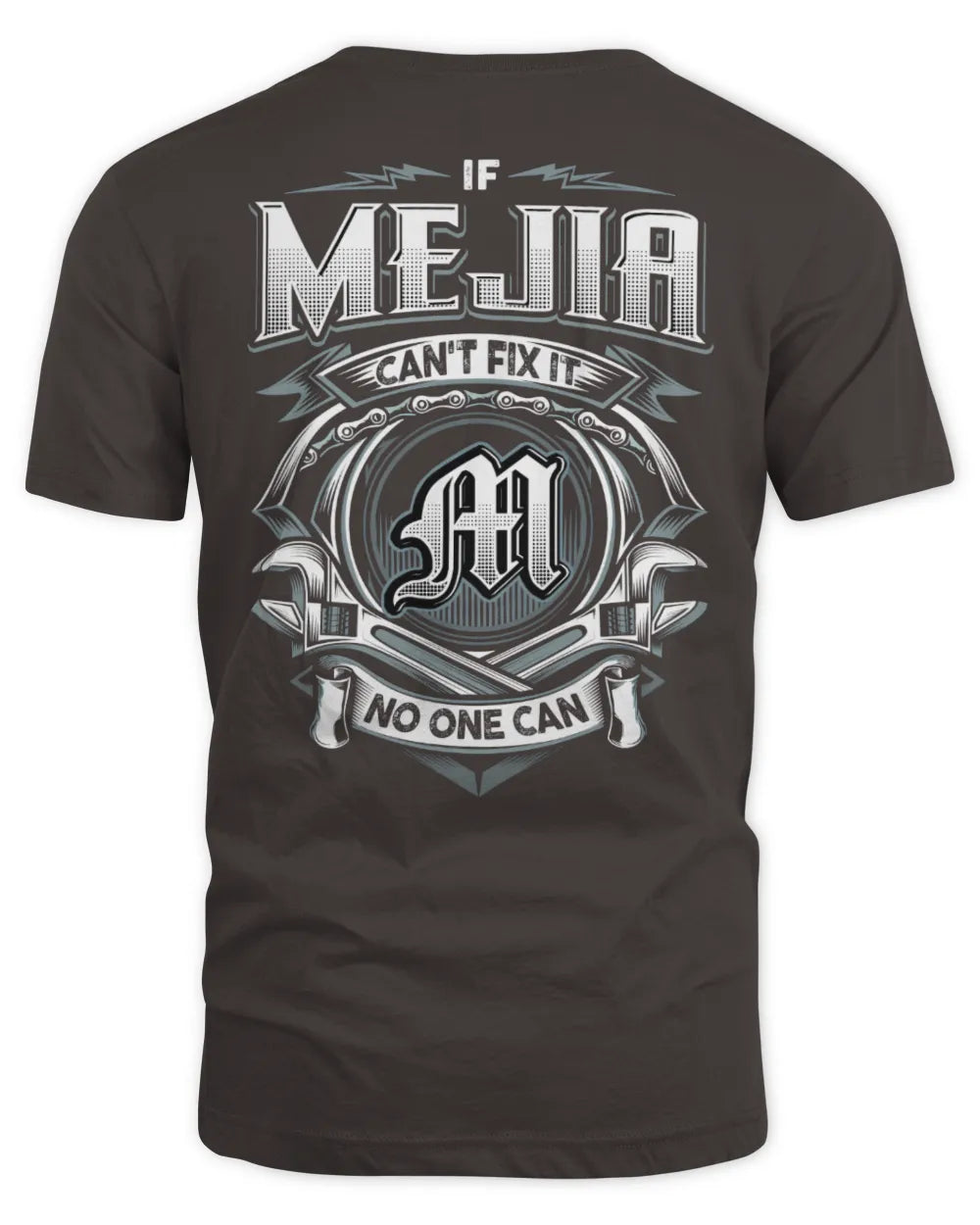 MEJIA AP81-K4-626 - Personalized Ahmed Quote Apparel “If Ahmed Can't Fix It, No One Can” - Unisex Standard T-Shirt - Dark Chocolate