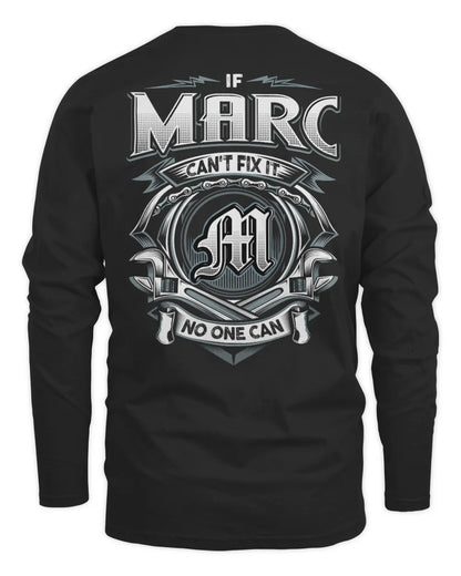 MARC AP81-K4-626 - Personalized Ahmed Quote Apparel “If Ahmed Can't Fix It, No One Can” - Men's Long Sleeved T-Shirt - Black