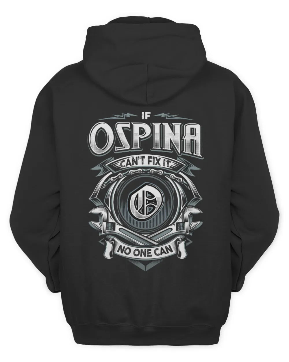 OSPINA AP81-K4-626 - Personalized Ahmed Quote Apparel “If Ahmed Can't Fix It, No One Can” - Unisex Hoodie - Black