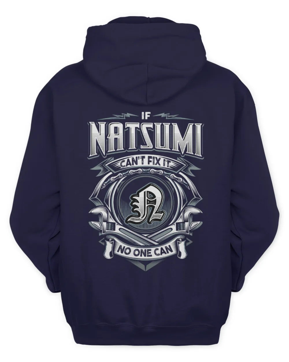 NATSUMI AP81-K4-626 - Personalized Ahmed Quote Apparel “If Ahmed Can't Fix It, No One Can” - Unisex Hoodie - Navy