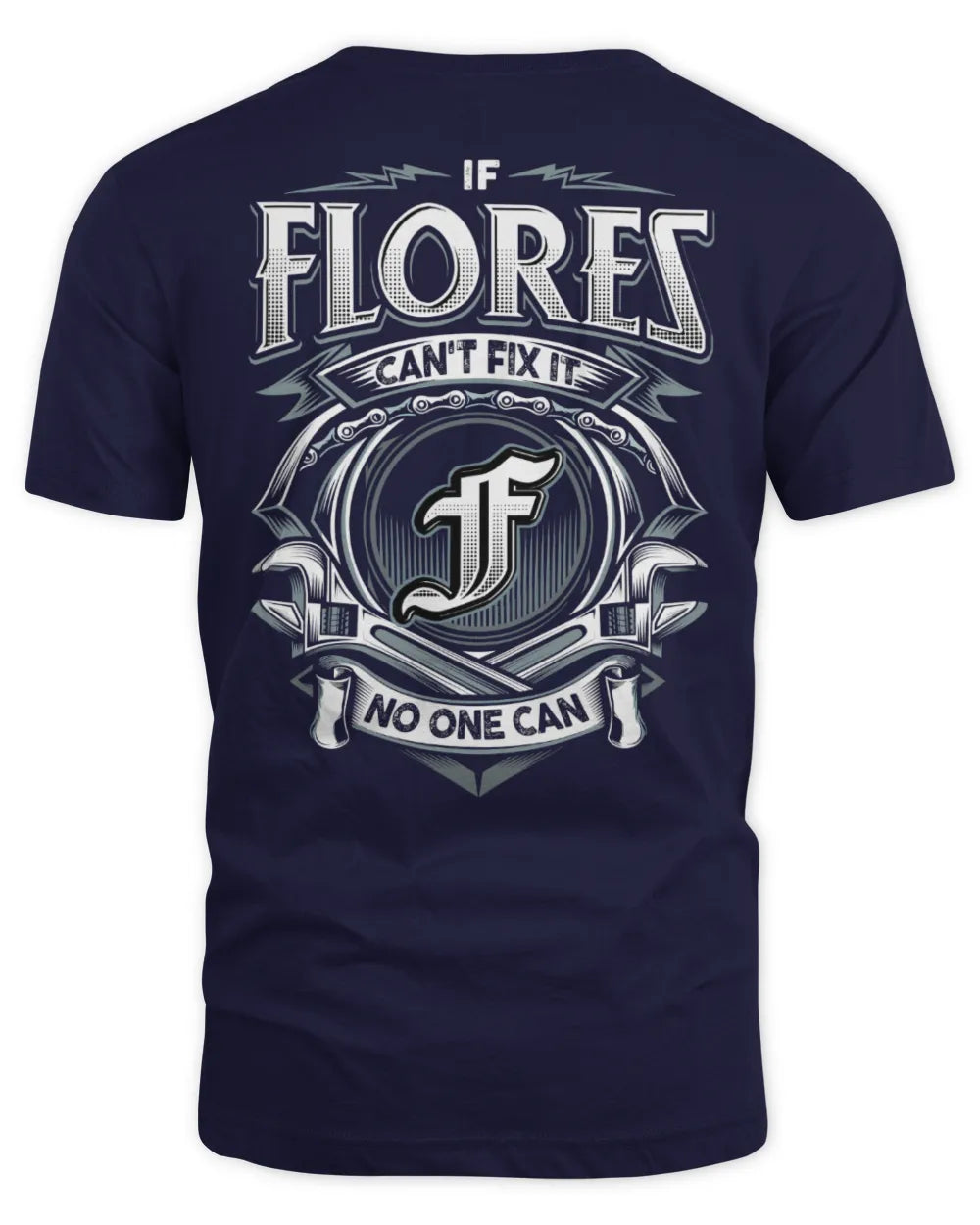 FLORES AP81-K4-626 - Personalized Ahmed Quote Apparel “If Ahmed Can't Fix It, No One Can” - Unisex Standard T-Shirt - Navy