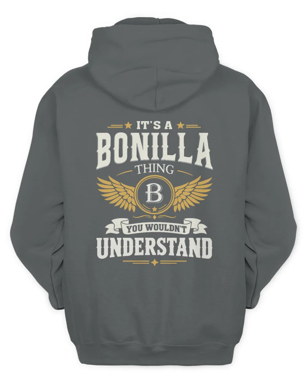 BONILLA KT06-M008 It’s a [NAME] Thing – You Wouldn’t Understand | Personalized Vintage T-Shirt - Unisex Hoodie - Charcoal