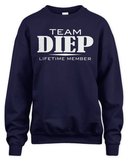DIEP BL62-K4-128 - Personalized “Team NAME Lifetime Member” - Unisex Sweatshirt - Navy