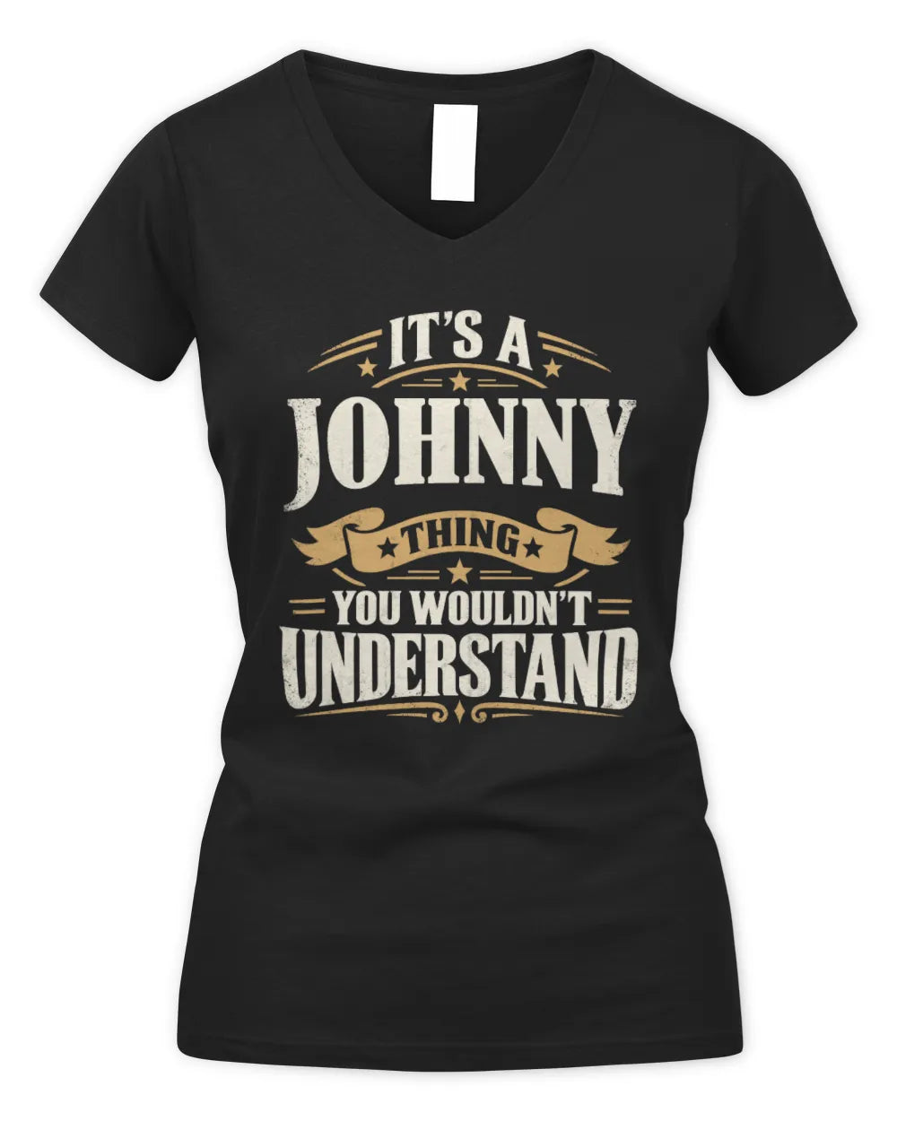 JOHNNY P08 TH51 - Personalized “It’s a/an [NAME] Thing – You Wouldn’t Understand” Shirt - Women's V-Neck T-Shirt - Black