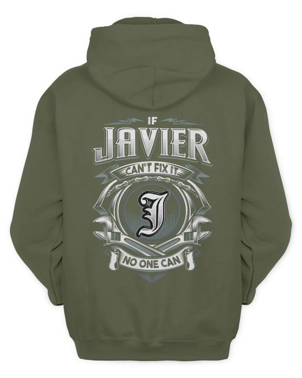 JAVIER AP81-K4-626 - Personalized Ahmed Quote Apparel “If Ahmed Can't Fix It, No One Can” - Unisex Hoodie - Military Green