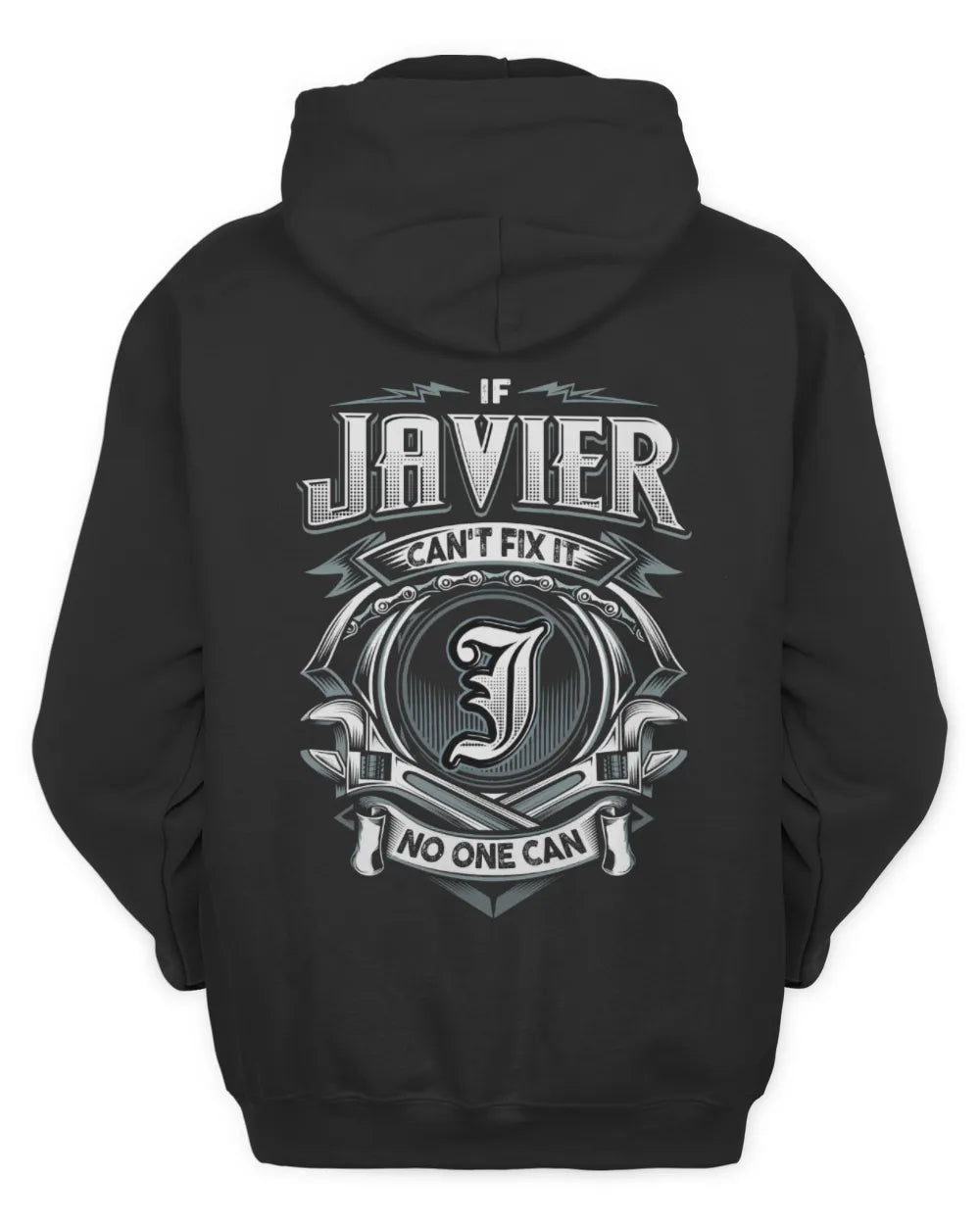 JAVIER AP81-K4-626 - Personalized Ahmed Quote Apparel “If Ahmed Can't Fix It, No One Can” - Unisex Hoodie - Black