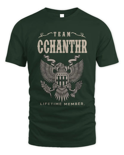 CCHANTHR TP06-K82 – Personalized Classic Style Apparel “Team NAME Lifetime Member” - Unisex Standard T-Shirt - Forest Green