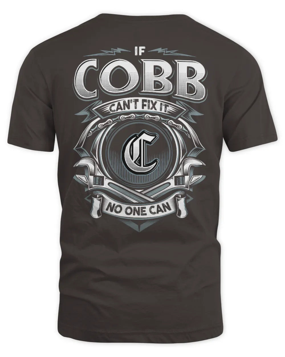 COBB AP81-K4-626 - Personalized Ahmed Quote Apparel “If Ahmed Can't Fix It, No One Can” - Unisex Standard T-Shirt - Dark Chocolate