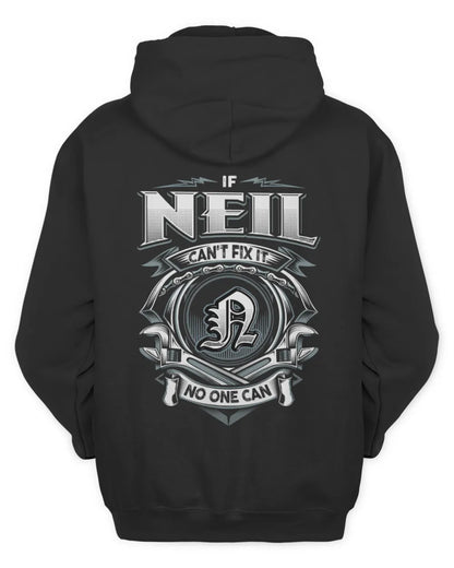 NEIL AP81-K4-626 - Personalized Ahmed Quote Apparel “If Ahmed Can't Fix It, No One Can” - Unisex Hoodie - Black