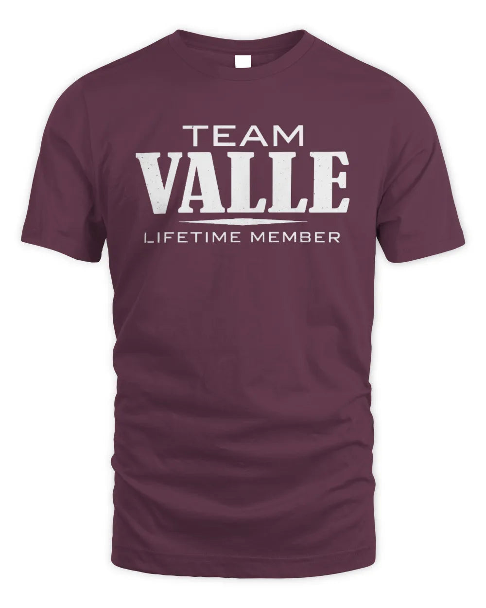 VALLE BL62-K4-128 - Personalized “Team NAME Lifetime Member” - Unisex Standard T-Shirt - Maroon