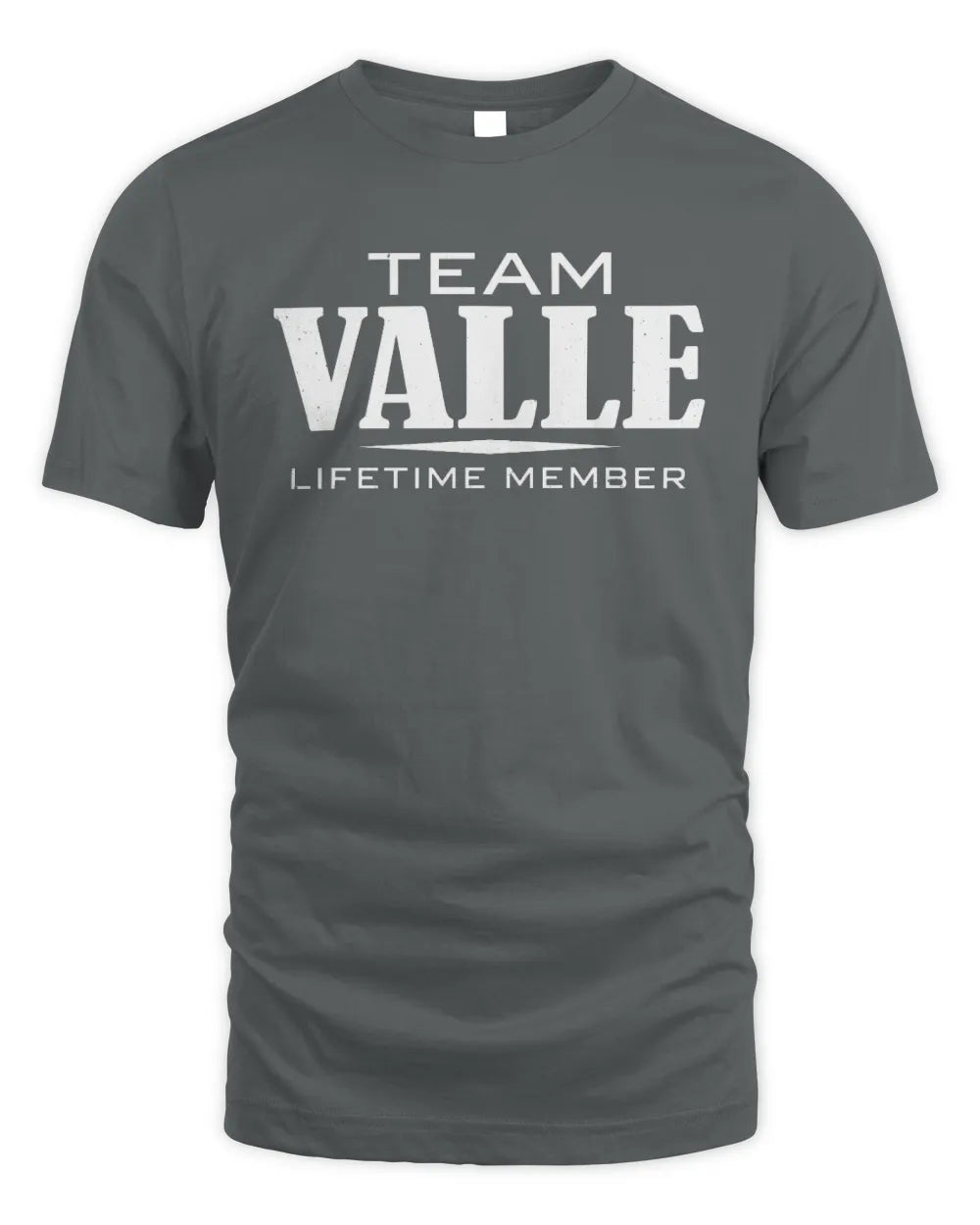 VALLE BL62-K4-128 - Personalized “Team NAME Lifetime Member” - Unisex Standard T-Shirt - Charcoal