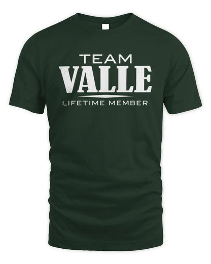 VALLE BL62-K4-128 - Personalized “Team NAME Lifetime Member” - Unisex Standard T-Shirt - Forest Green
