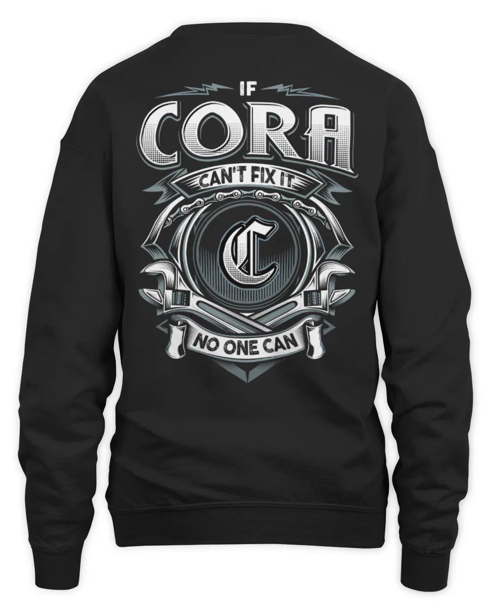 CORA AP81-K4-626 - Personalized Ahmed Quote Apparel “If Ahmed Can't Fix It, No One Can” - Unisex Sweatshirt - Black
